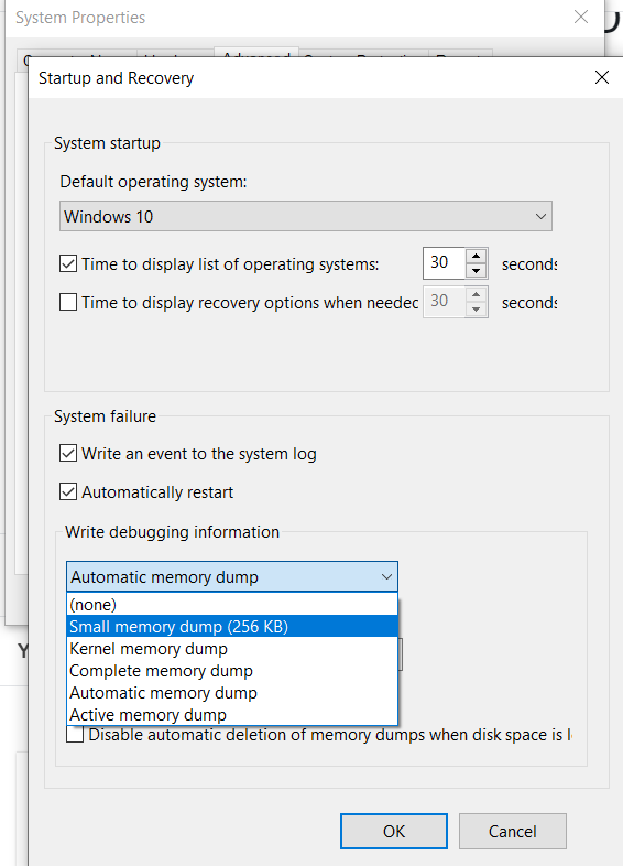 Нет папки minidump windows 10