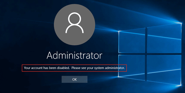 Your account has been disabled Warning After Exiting Audit Mode On Windows 1o