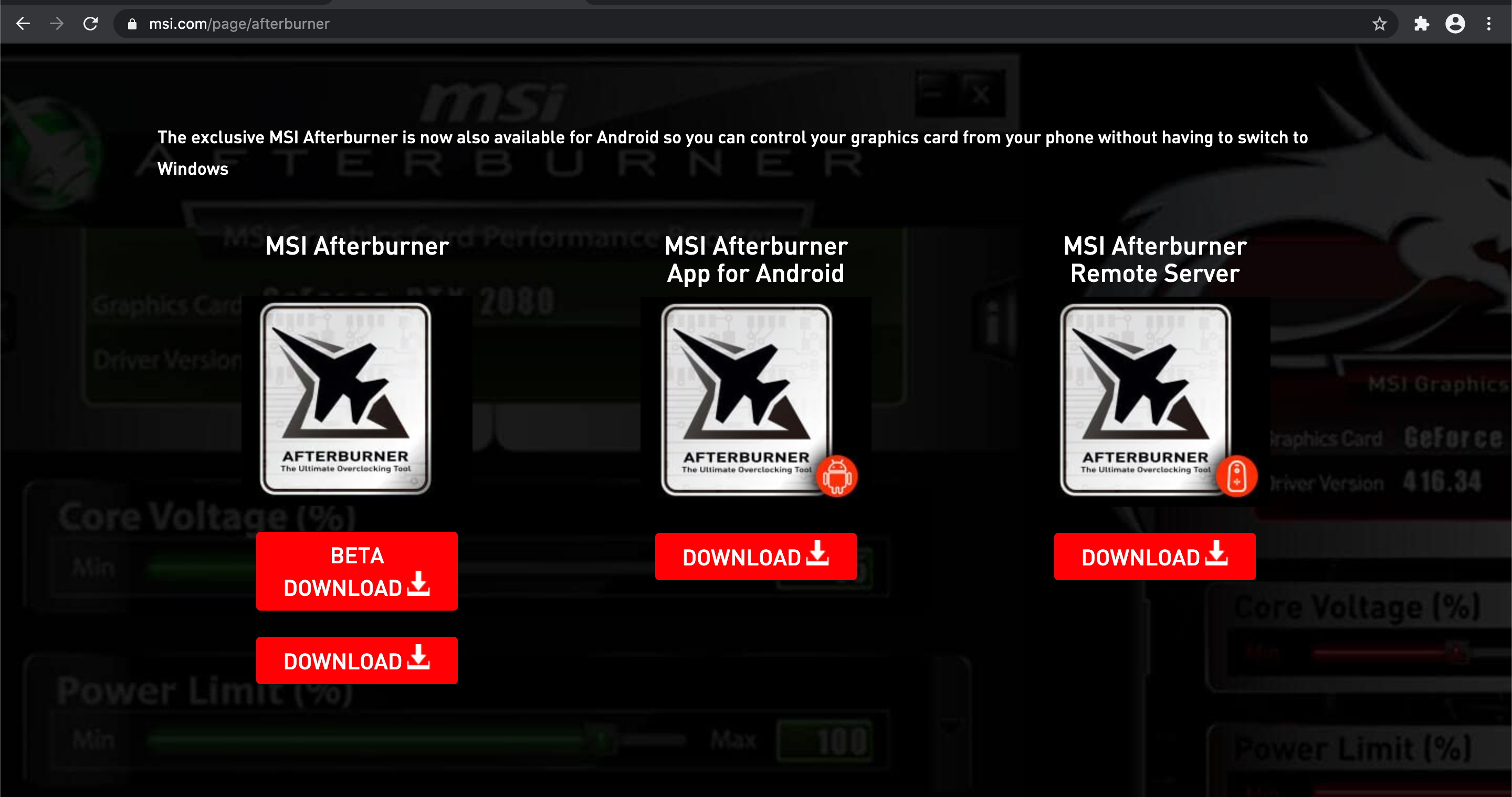 msi afterburner remote server