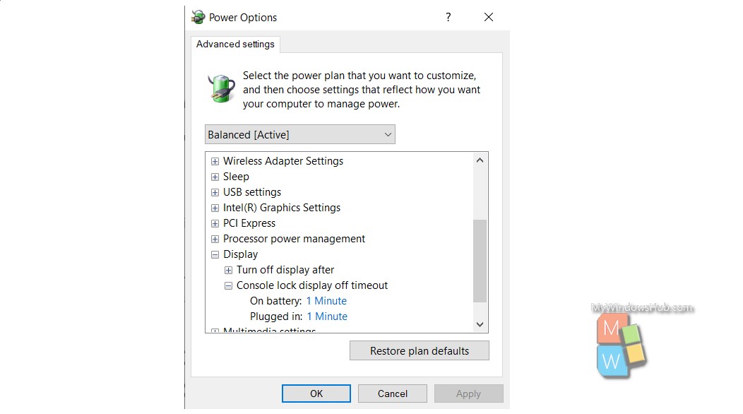 Add/Remove "Console Lock Display Off Timeout" To Power Options In Windows 10