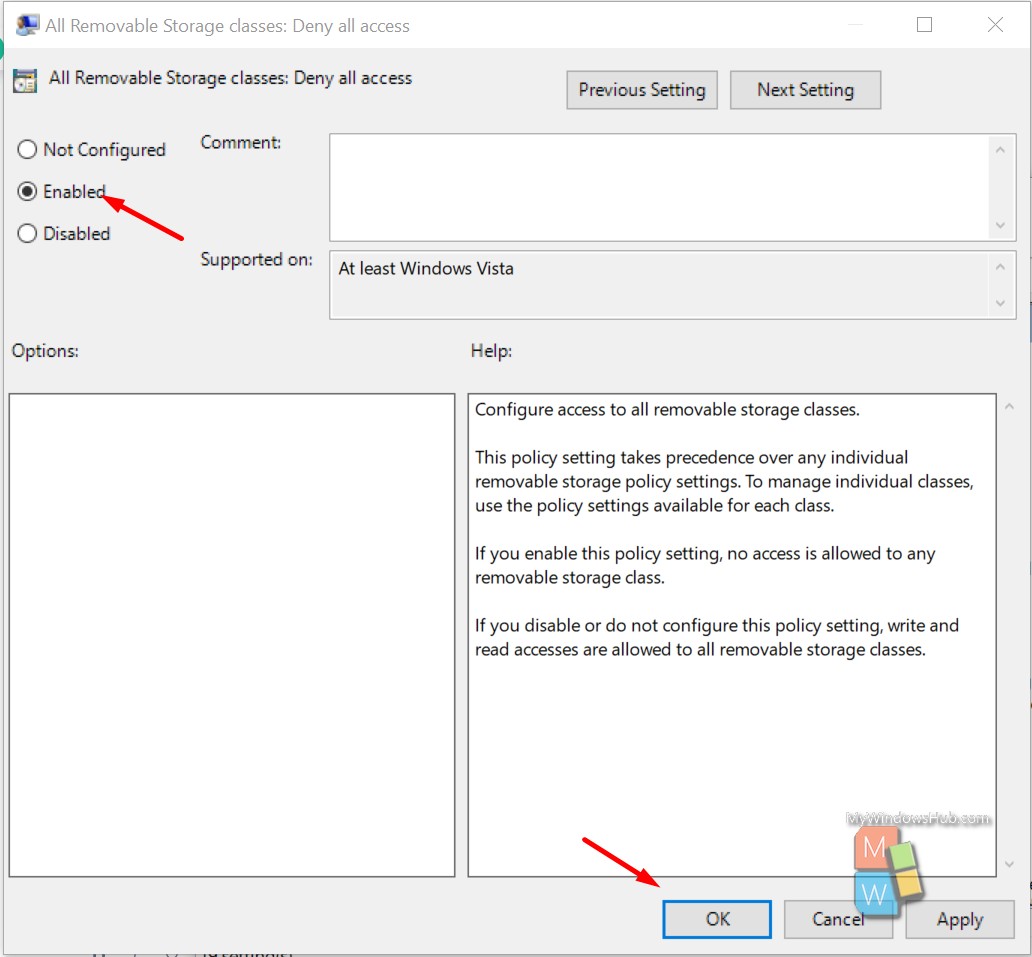 How To Disable Removable Storage Classes And Access In Windows 10?