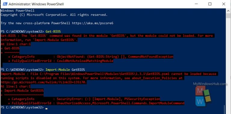 Управление bios из powershell