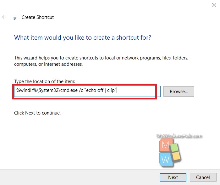 How To Create A Clear Clipboard Shortcut In Windows 10?