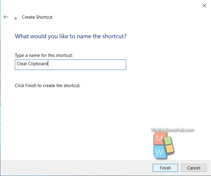 How To Create A Clear Clipboard Shortcut In Windows 10?