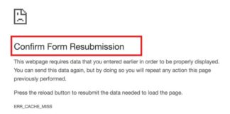 How To Fix Confirm Form Resubmission On Refresh Error In Google Chrome? confirm-frm