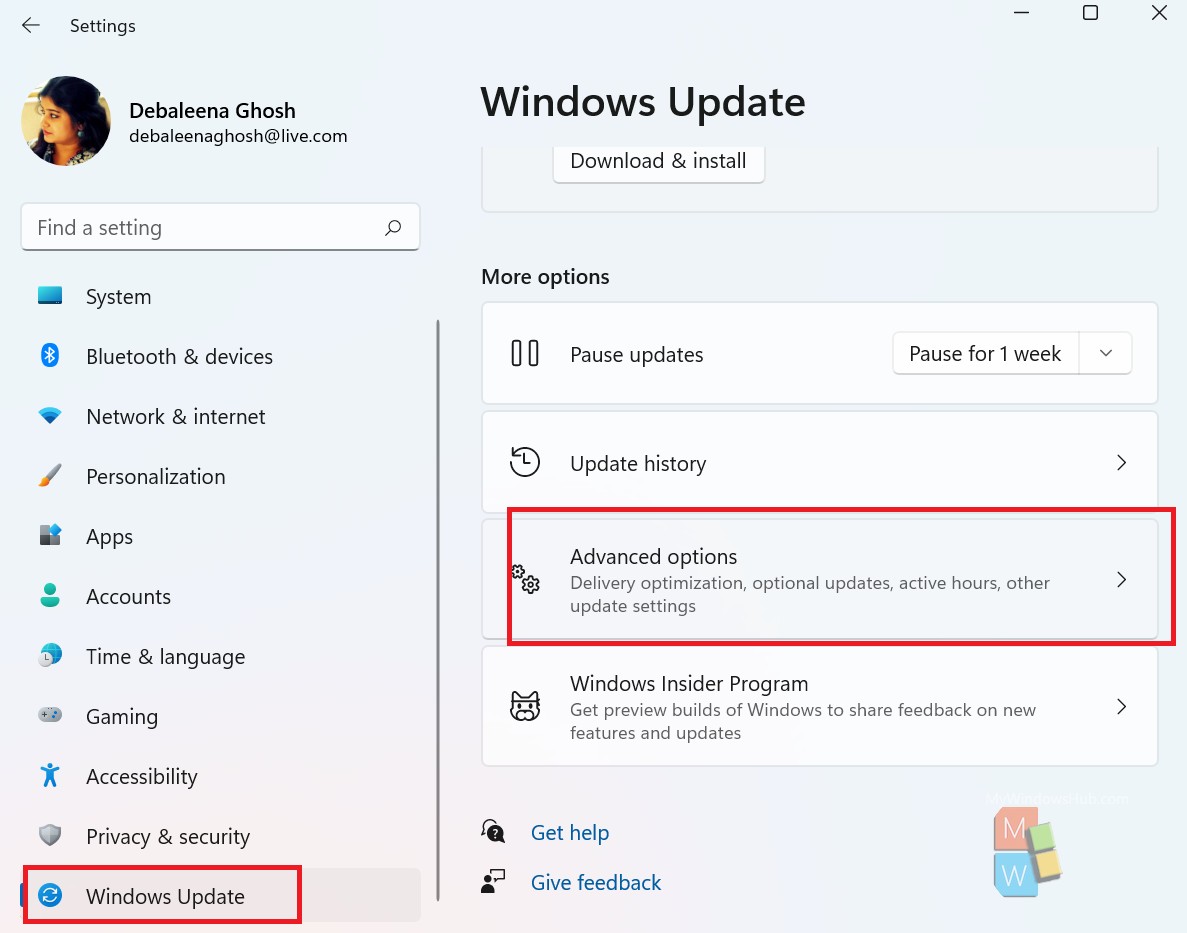 How To Set Active Hours for Windows Update in Windows 11 advanced options